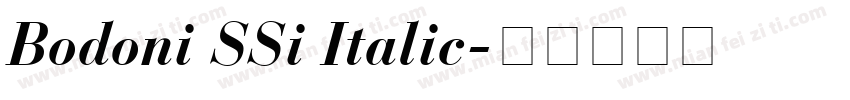 Bodoni SSi Italic字体转换